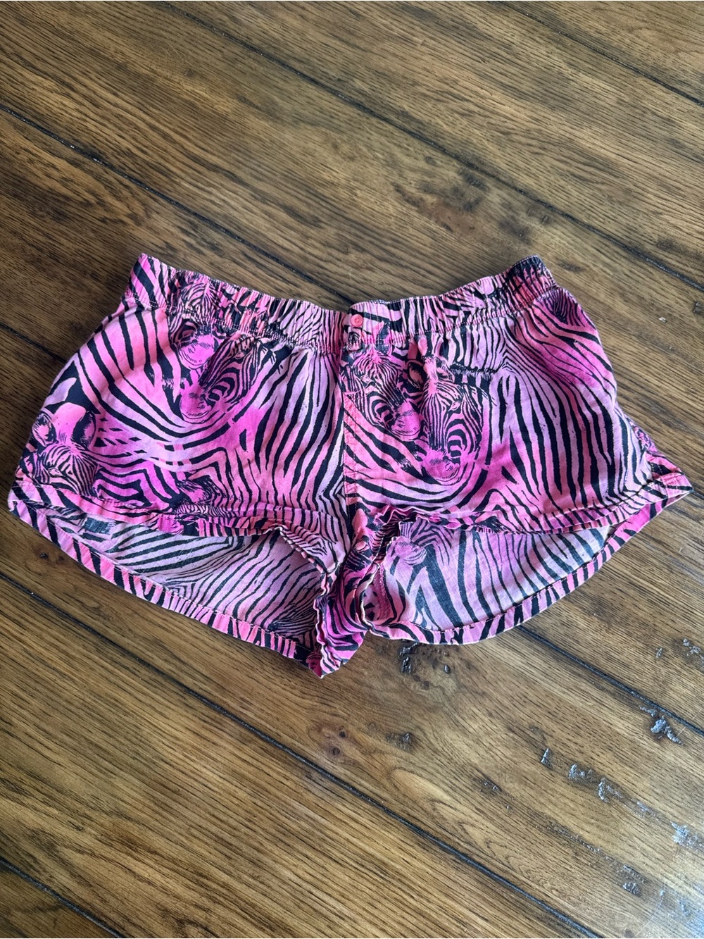 Aero Pink Zebra-Print Lounge Shorts